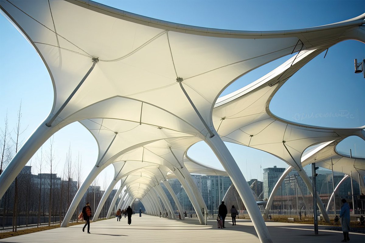 parametricarch's tweet photo. Urban Tensile Bridge will resemble forests of sails and flowers basking in the sun.
https://t.co/Tyx1FRdcVK https://t.co/SBiNUwxOsy