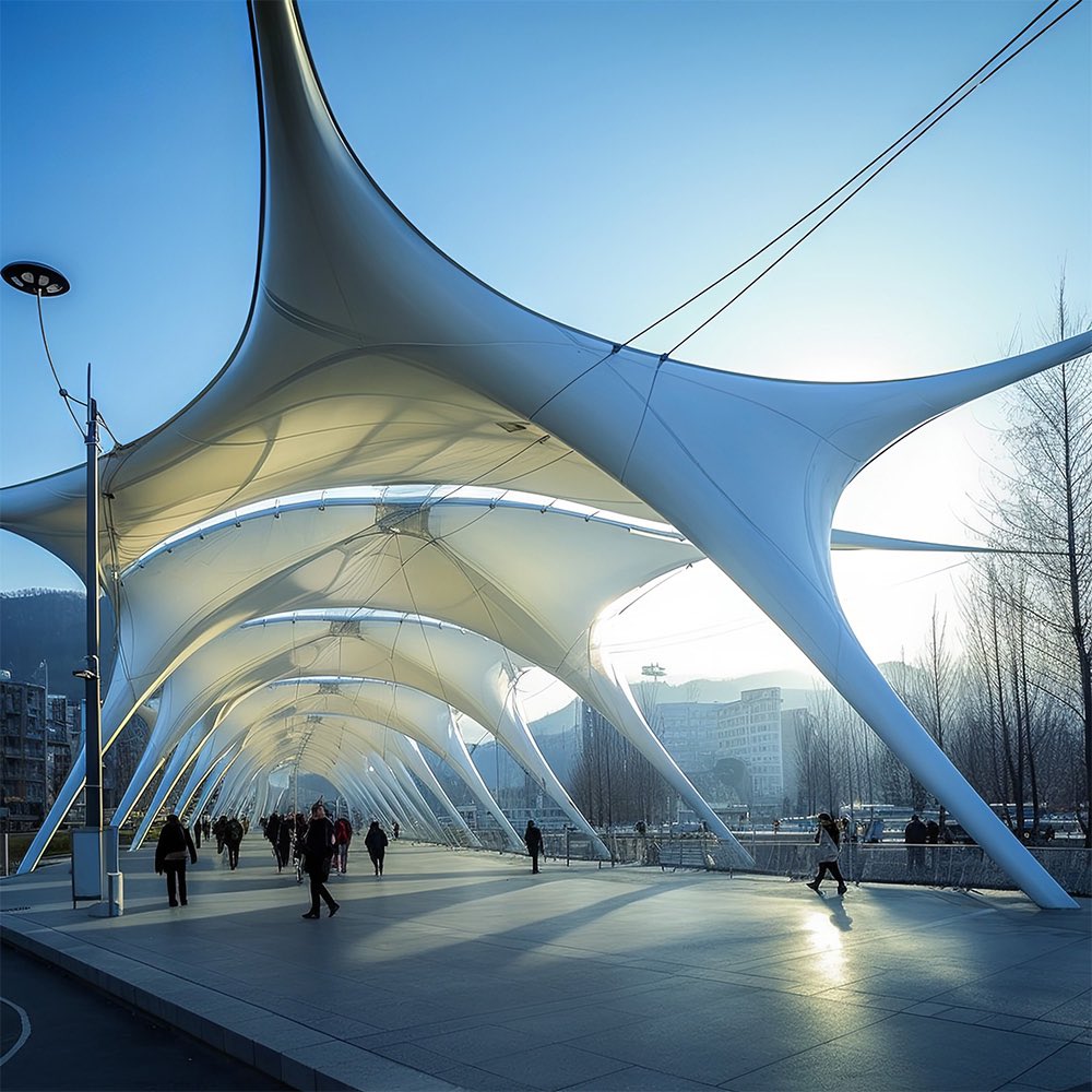 parametricarch's tweet photo. Urban Tensile Bridge will resemble forests of sails and flowers basking in the sun.
https://t.co/Tyx1FRdcVK https://t.co/SBiNUwxOsy