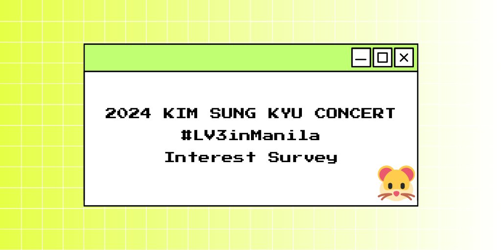 infinitemanila's tweet photo. [NOTICE]

📢 interest survey: #LV3inManila 📢

Gusto niyo na ba makita si Mayor Sunggyu ulit sa Pilipinas? (Kami oo huhu naudlot kasi nung May 2020, nvr 4get! 🥲) We're launching this interest survey baka sakaling ma-choose!

Survey link ➡️ https://t.co/FTmg4nBtxo https://t.co/qSLs8S3rtm
