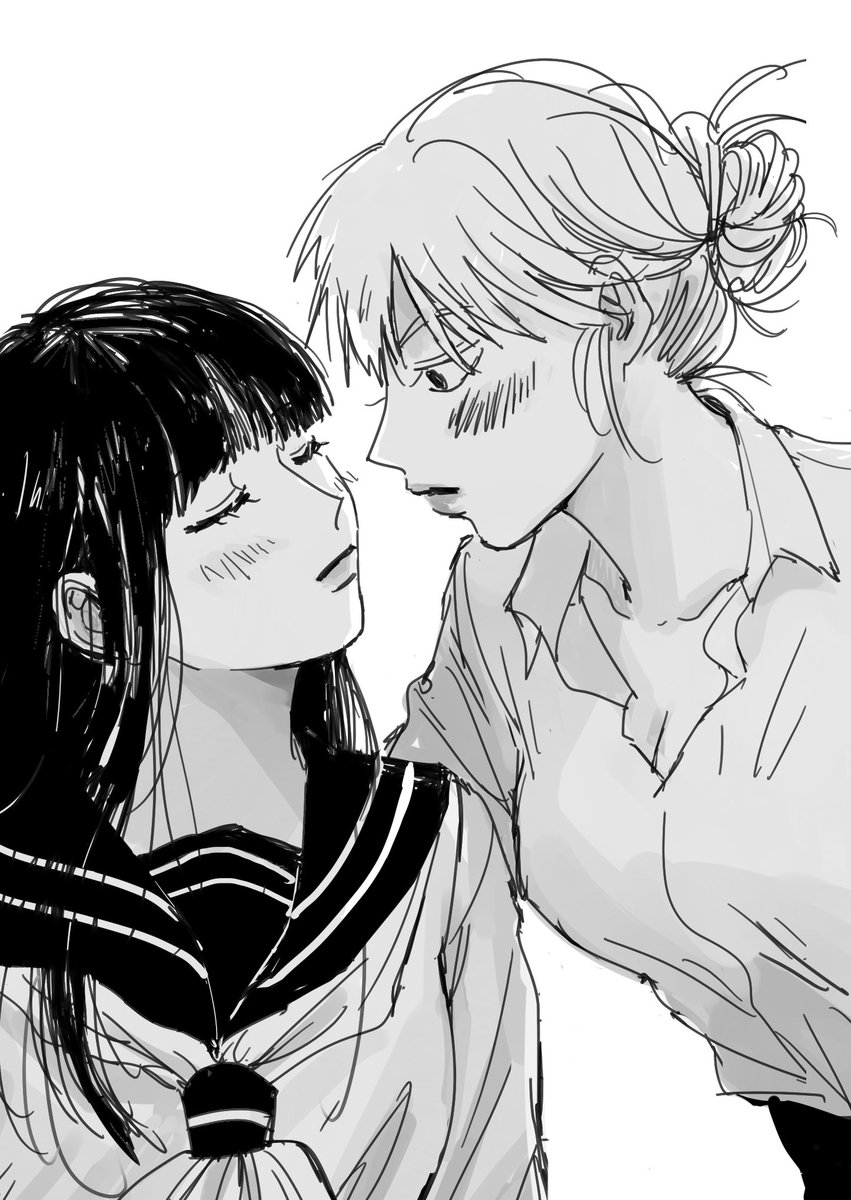 rice_mob_100's tweet photo. 2023년 10월 DESOLATE(@dngmnm2)님의 GL모브레이 소설 표지 그림 커미션~~~ https://t.co/qz4VpJgVmC