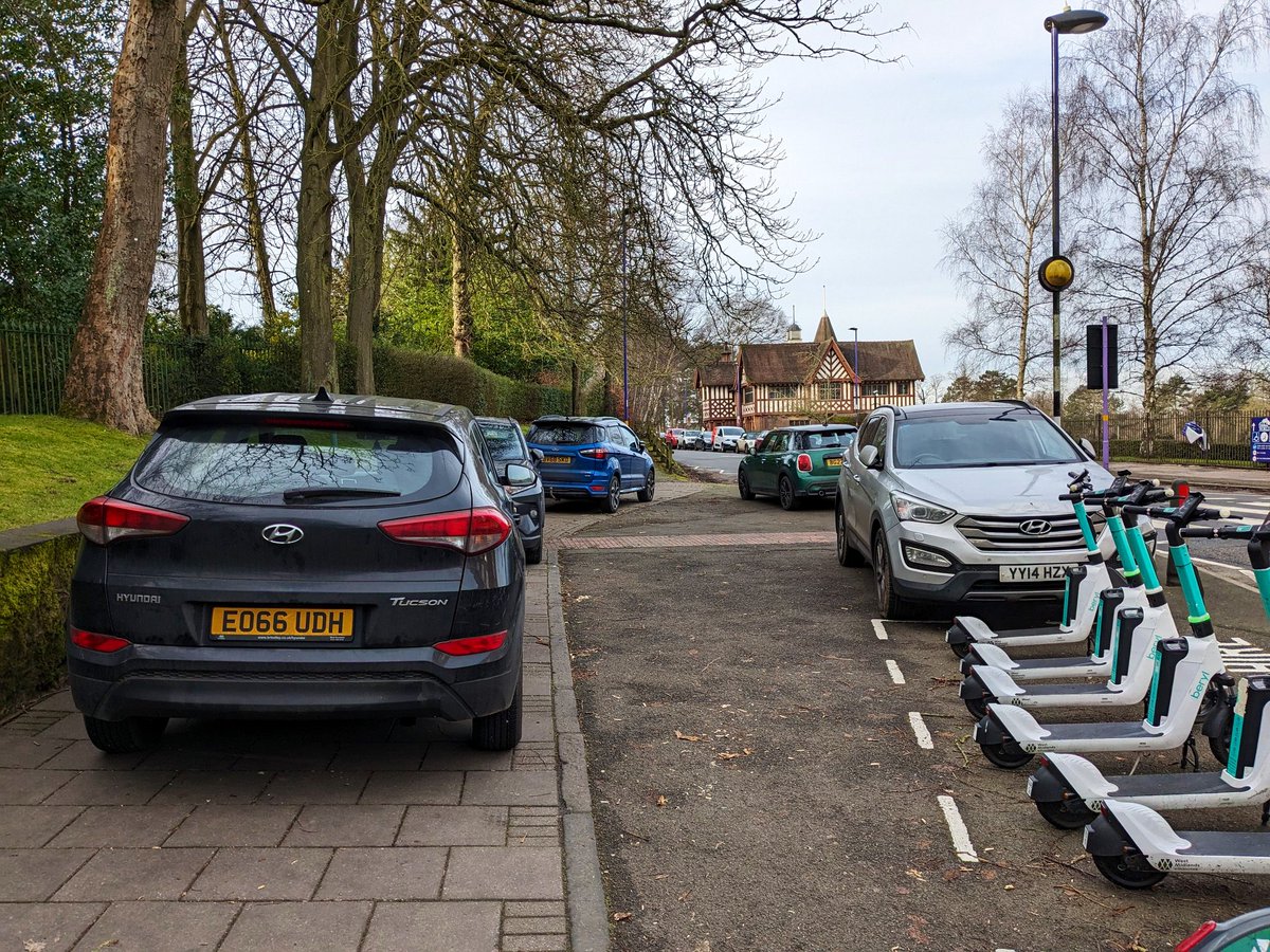 adamtranter's tweet image. One of these vehicle types is so tightly regulated you are automatically fined if you park it outside of a bay.

The other type, not so much.