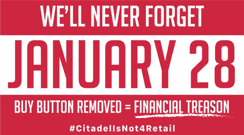 January 28
We'll Never Forget❗❗
#FinancialTreason
#APESNOTLEAVING