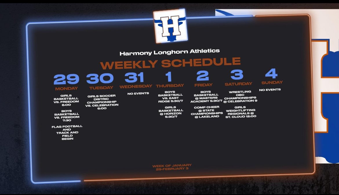 This week in Longhorn athletics. Come check out several teams in FHSAA playoff action.