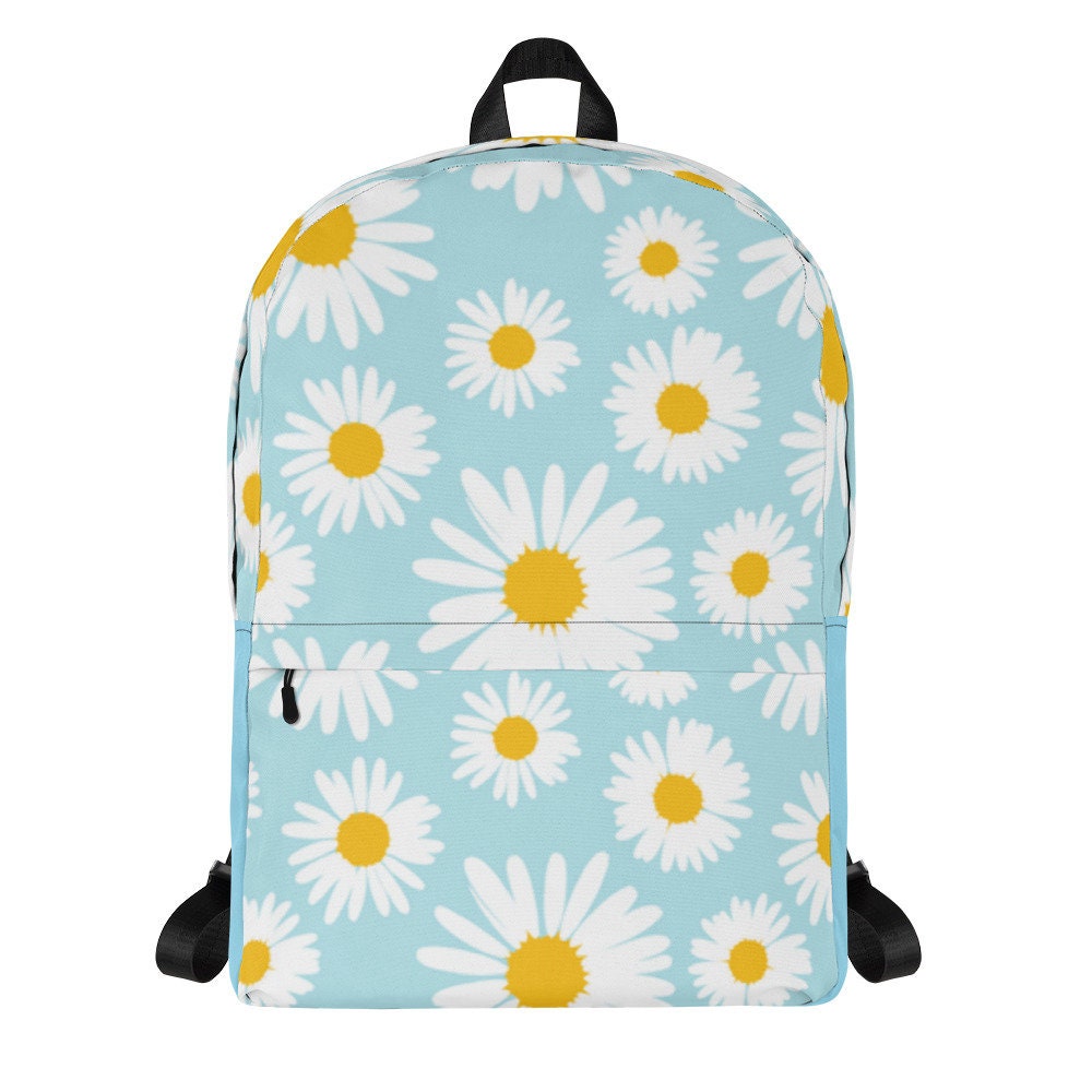 Girls Backpack, Daisy Bag, Blue Backpack, Girls bookbags, Kids Backpack, Girls School Bag, Daisy Womens Backpack tuppu.net/61da489b #ValentinesDay #Easter #HandmadeGifts #Etsy #StPatricksDay #EtsyShop #FathersDay #MothersDay #BlueSchoolBag