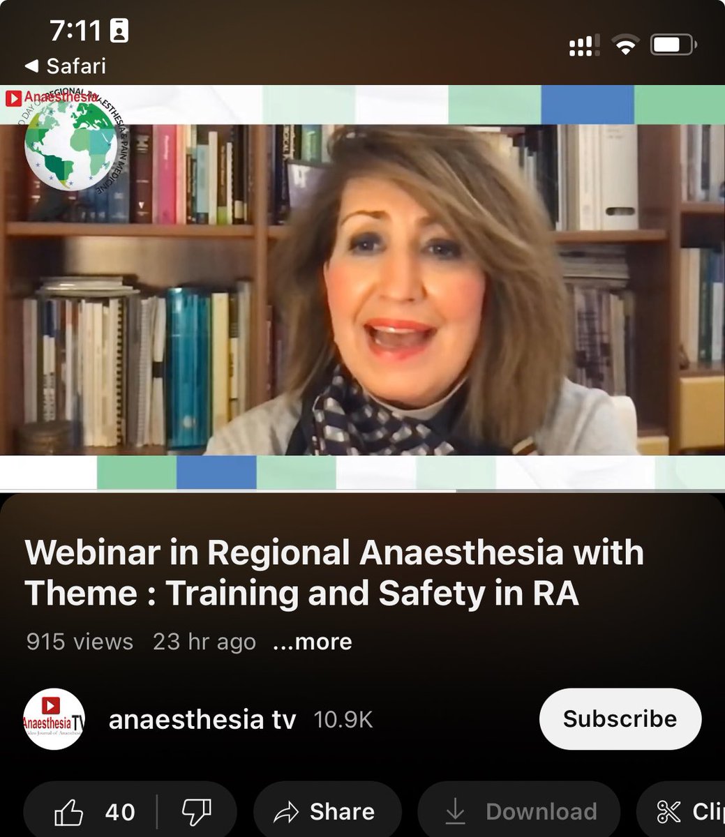 Proud to be a part of the celebrations of the First ever World Regional Anaesthesia and Pain Medicine on 27 th January in an online CME aired on Anaesthesia TV. 
My sincere thanks to ESRA leadership Eleni Moka, Alain Delbos for the wonderful Initiative. 
 #WRAD
#WRAPM
#ESRA
#AORA