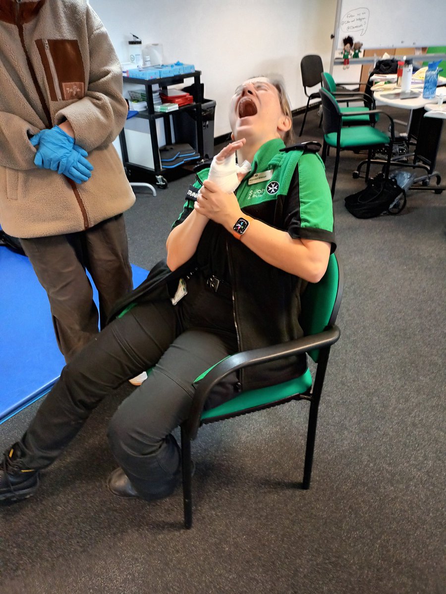 Our training team had a bit of a disaster! Thankfully our student First Aiders were able to make sure they were OK.

Some wonderful acting by John, Kobi and Harriet! 
<a href="/stjohnambulance/">St John Ambulance England</a> #firstaid