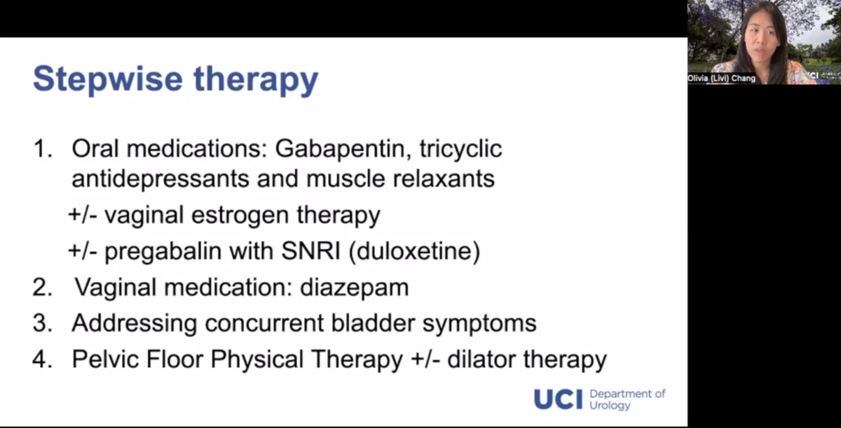 Mo_Moukhtar's tweet photo. Dr. Chang @livchang explores the surgical management of sexual pain disorders in females after a stepwise medical approach based on each case is considered!
@UCI_Urology
#UCIMenHealthCourse #Section6_FemaleSexualDysfunction https://t.co/oubcIXwxPD