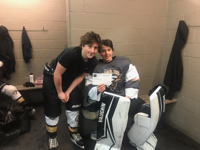 And that’s the end of our tournament in Placentia. Player of the Game is Sam Chaulk with too many saves to count !!!