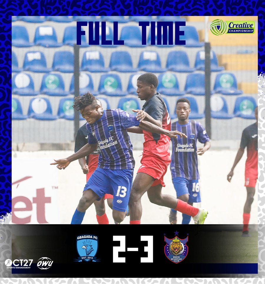 gbagadafc's tweet photo. It ends in a defeat.
#GbaDsc | #TccLeague24 https://t.co/4D480KDcJS