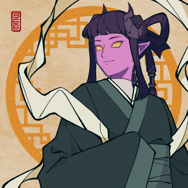 VoicelessWinter's tweet photo. @AiaAmare my tiefling rogue kha'alia!! escaped her country the day of her coronation to become empress and became a notorious assassin on the mainland - it would be a honor to have you draw her!! 🥹💜 https://t.co/qGw9LR1QaM