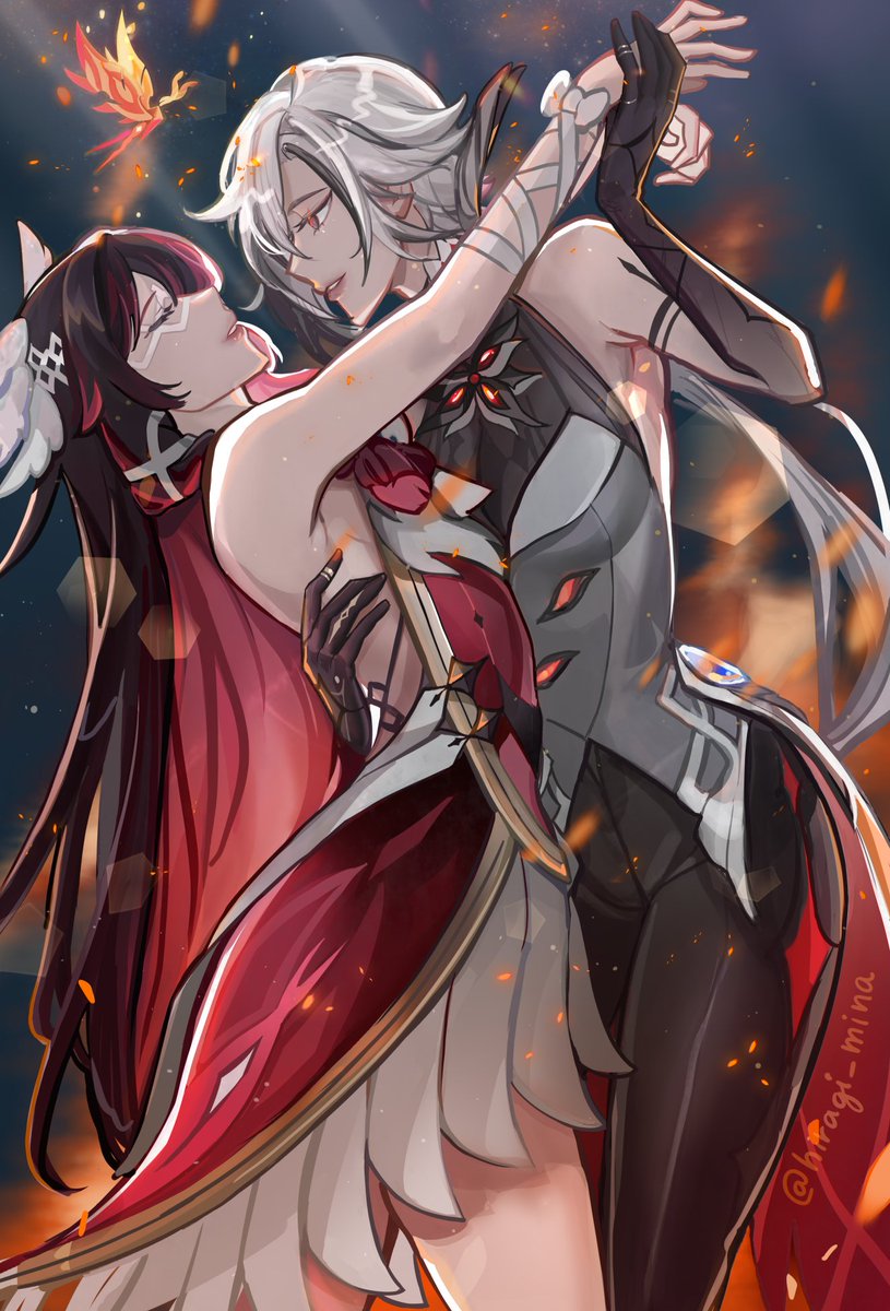 The Knocking Embers of a Passionate Dance 🔥💃

Spark of ember energy knocks out with each step we take, expressing our heating passion as it merges under the moonlight sky.

#arlebina #Arlecchino #columbina #Genshin