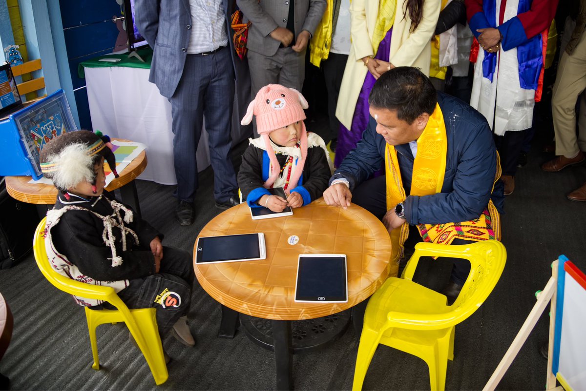 PemaKhanduBJP's tweet photo. Happy to have inaugurated Project TECH-SHALA (Technology Enabled Creative and Holistic Lab) in West Kameng dist at Shergaon in the gracious presence of Hon DCM Shri @ChownaMeinBJP Ji, Hon MP Shri @TapirGao Ji, and Hon MLAs Shri Phurpa Tsering Ji, Shri D W Kharma Ji, Shri Kumsi Sidisow Ji, Shri Dongru Siongju Ji and Shri Zingnu Namchoom Ji. DC Ms @AkritisagarIAS and SP Shri Sudhanshu Dharma were also present on the occasion.

@MinistryWCD 

1/2