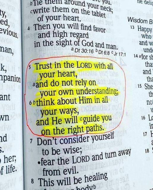 TRUST IN THE LORD. 
✍️🏻Amen ♥️✝️♥️