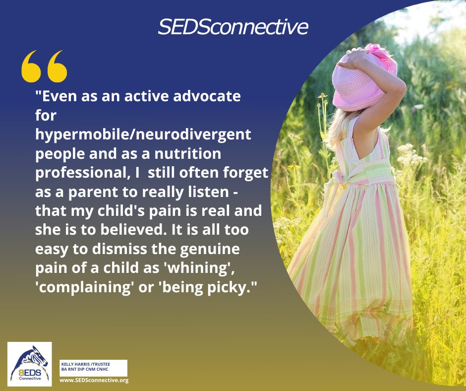 SEDSConnective's tweet photo. It’s easy to forget that #pain experienced by a child is real + to be believed. A child experiencing pain due to #symptomaticHypermobility or physical health issues in #neurodivergence is just as likely to look strong + healthy as they are to look unwell/ill. #pgHSD/JH #EDS https://t.co/uXLoZf8JZE