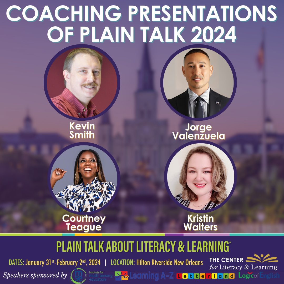 Two of my favorite coaches will be presenting at Plain Talk 2024! @teachcarters2 be sure to attend @drkimleadership and @CourtneyLTeague keynote and sessions.