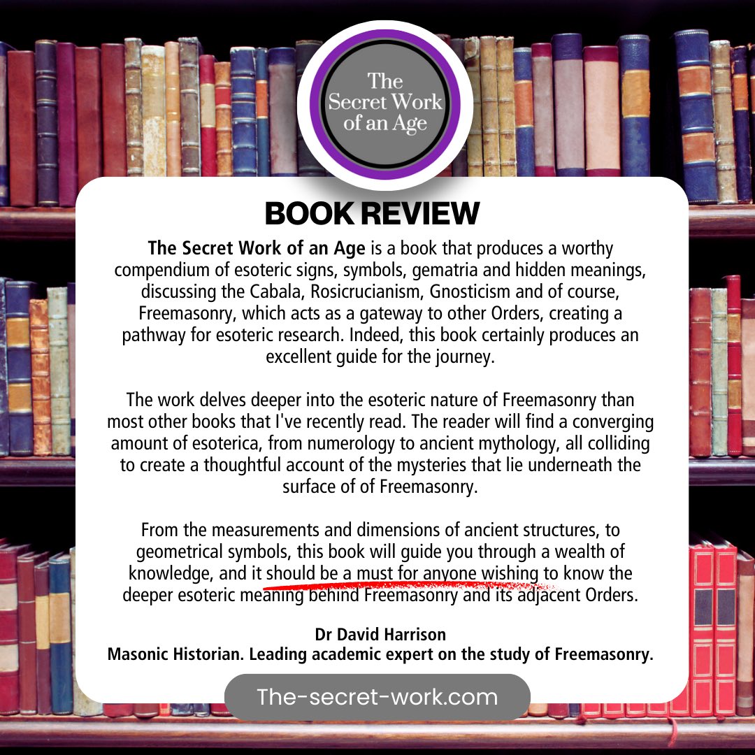 📚Thrilled to get another great review - and this one from a leading expert! Thank you Dr David Harrison #booksworthreading #books @TheSquareMag @LewisMasonic @Shaun_UGLE @LondonMasons