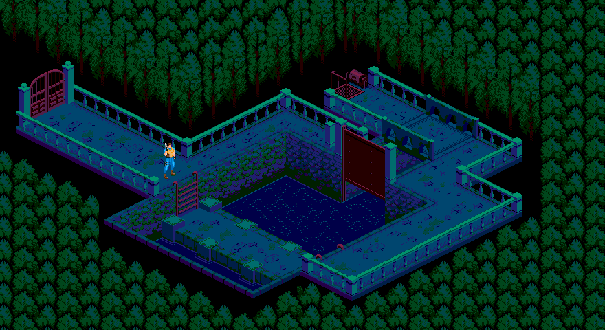 PscdGames's tweet photo. We actively continue to collect locations for the #Resident_Evil demake for #SMD - #BioEvil. Another location besides this one is already ready. So we will show it soon. I really want to finish it this year))) https://t.co/QlA8vTh88H