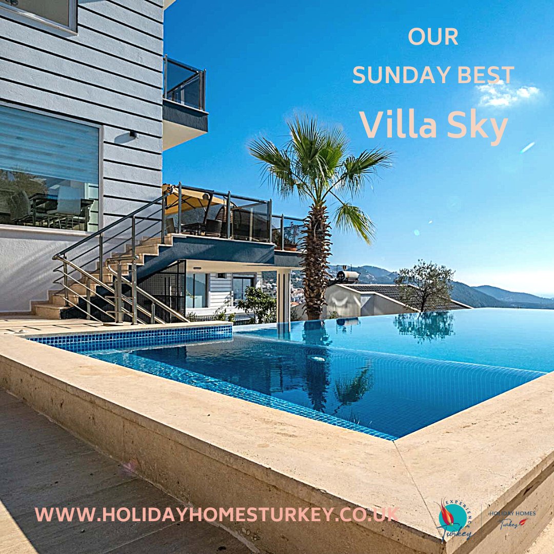 Villa Sky beautifully styled &amp; luxurious with 5-bedrooms &amp; heated private infinity pool. There’s balconies or terraces to all bedrooms and breath-taking views. Spans 4 floors,  extremely spacious with several gorgeous sun terraces. holidayhomesturkey.co.uk/holiday-homes/…