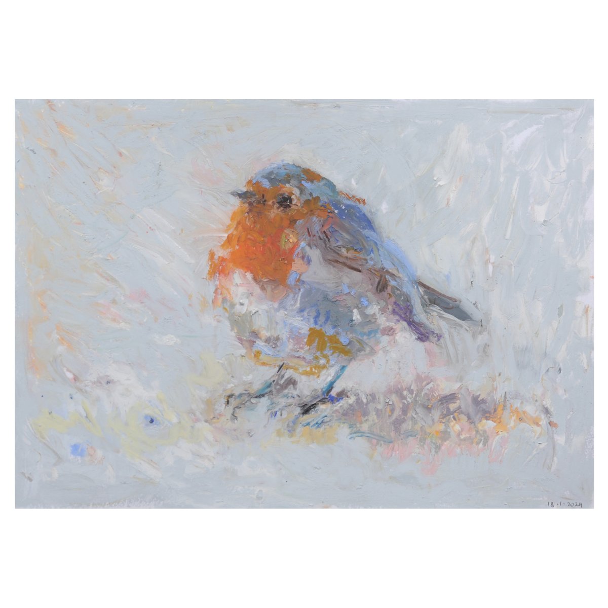 January Robin
Oil pastel on paper
£90 + p&amp;p
14.7 x 20.8cm, ref: 011361
The robins are here on this chilly morning to grab some brunch...I have three that visit. Please DM if you would like to purchase this robin.#buyart #rural #sketching #robin #robinredbreast #gardenbirds #gifts
