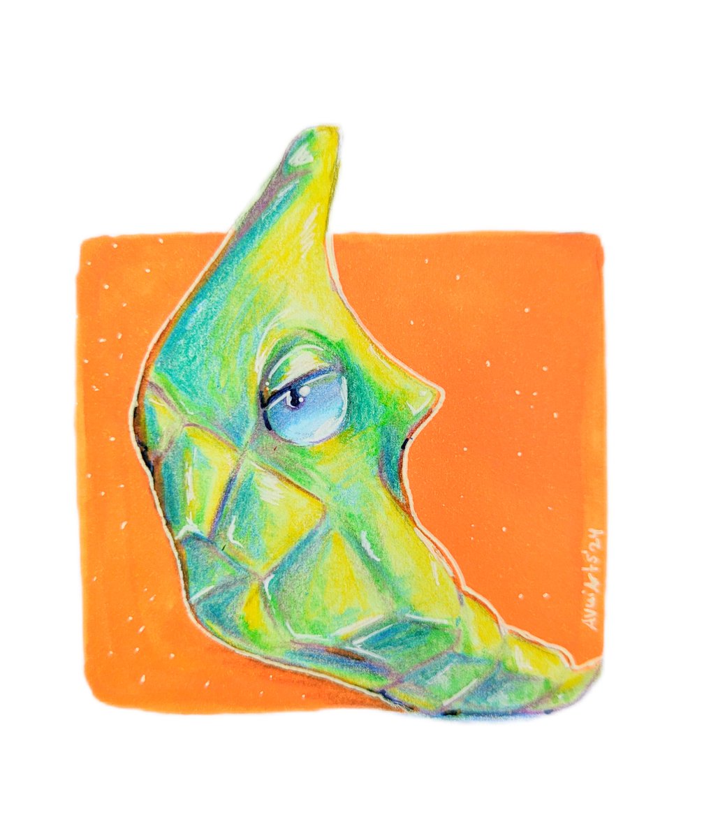 AvuiArts's tweet image. # 11 Metapod

Well on the way with these, streak stil going! This one was fun to color.

#caterpie #metapod #butterfree #traditionalart #pokemon #pokémon #pokemonart #pokemonfanart #bugpokemon #PokemonTCG