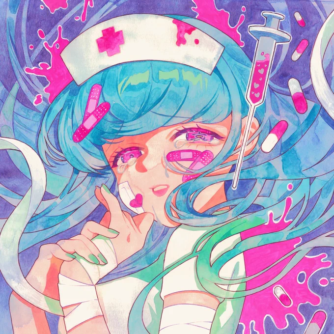       あふれる想い   喜怒哀楽    #透明水彩#オリジナル 