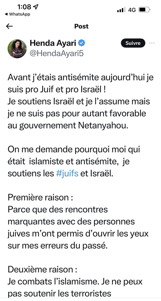 Benguennak's tweet photo. الإعلام صناعةٌ خطيرة ..

تذكرون طارق رمضان؟ 
لقد اغتالوه معنويا وأخلاقيًا وسياسيا وأكاديميا وإعلاميا، كي يخلو الجوّ لأشباه الرجال لتمثيل الإسلام مثل الإمام المسخرة شلغومي.

الطبخة كانت جاهزة.. 
فتح استديوهات كل القنوات الفرنسية ودور النشر أمام سيدة تدعى (هند عيّاري) كي تفجّر قضية تحرّش جنسي ضده..
تحرّك اللوبي الموالي لإسرائيل بكل ثقله في وسائل الإعلام لدعمها..

ها هي اليوم تقول في حسابها بفخر :
أنا موالية لليهود
أنا موالية لإسرائيل
أنا ضد الإسلام
أنا ضد المسلمين 
إسرائيل ستنتصر 

صحيح أن القضية إجرائيًا هي من اختصاص المحاكم والعدالة ،لكن محاكم الإعلام شيطنته واغتالته معنويا من أجل هذه اللحظة التاريخية التي نعيشها اليوم حيث لا صوت يعلو فوق صوت الباطل.
 @TariqRamadan