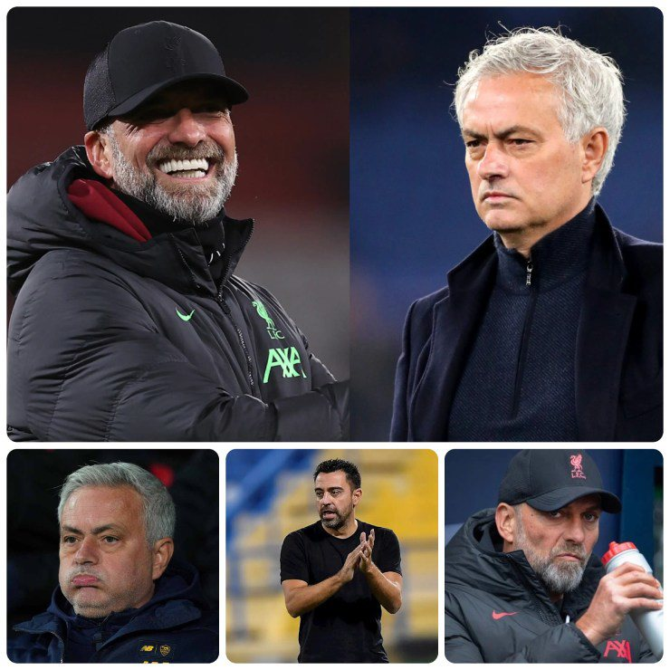 BluPrynt78's tweet photo. 🌪️ European football's in turmoil: Mourinho sacked, Klopp and Xavi set for exits. Is this the start of a managerial shake-up? Who's next as the season unfolds? ⚽️🔮 #FootballChaos #ManagerialMoves https://t.co/IVoMBypMww