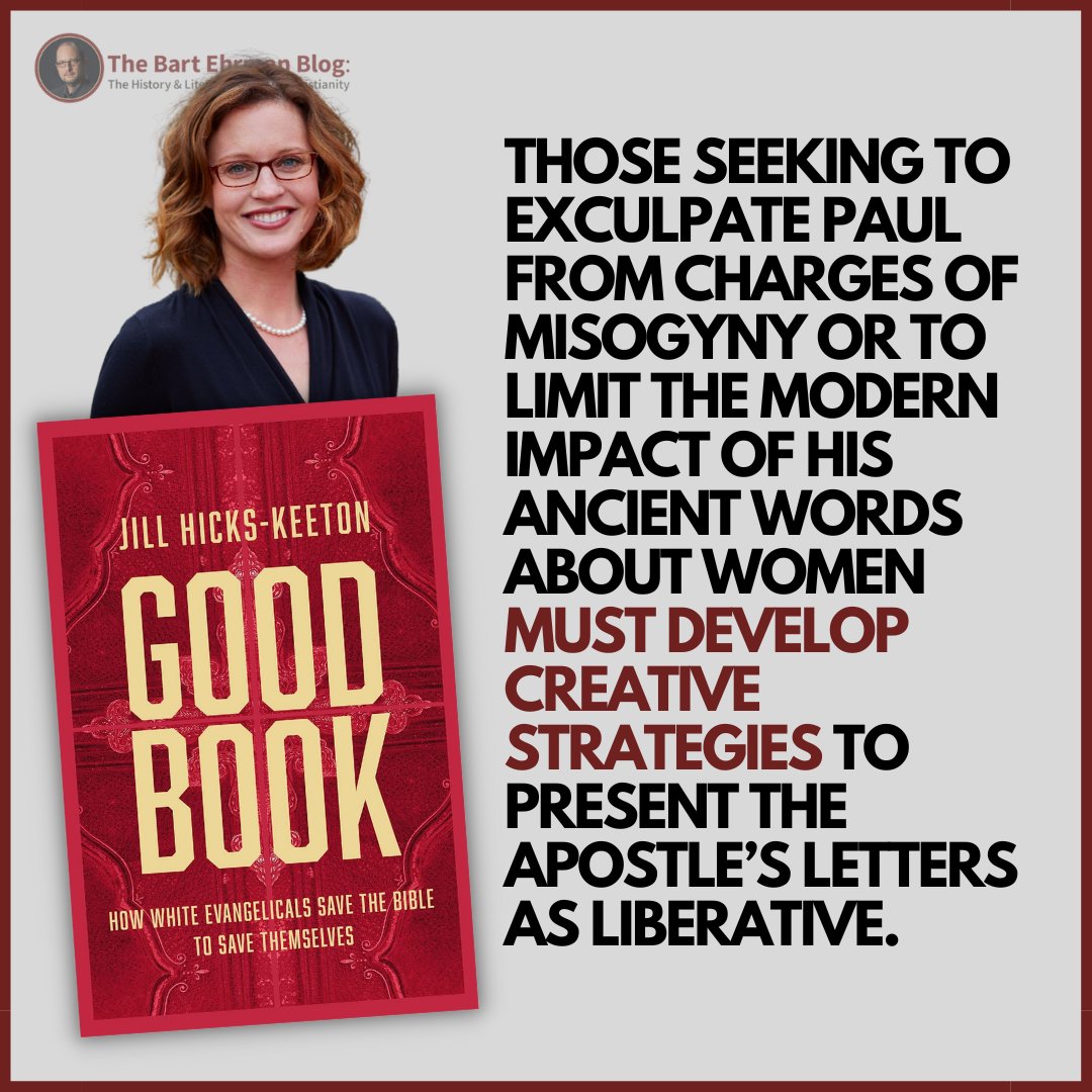 Another guest post from our friend, Jill Hicks-Keeton. Enjoy! ehrmanblog.org/how-to-make-th… #bible #evangelicalism #faith #spirituality #apostlepaul