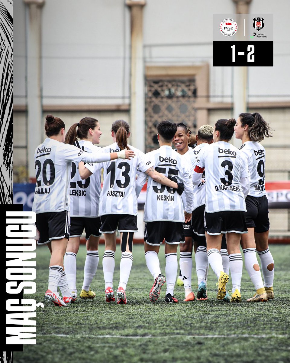 3️⃣ puan bizim! 🔥🦅 14' Vivian Ikechukwu ⚽️ 90' Shameeka Fishley ⚽️ #FVSvBJK | 1:2