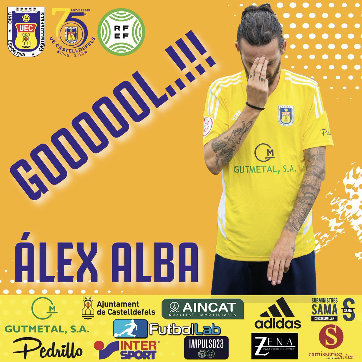 19': es treu el córner, Priego fa un refús curt de punys, hi ha diferents rebots i Álex Alba, amb l'esquerra, enganxa la bimba i la clava dintre després de toca al travesser!!!!