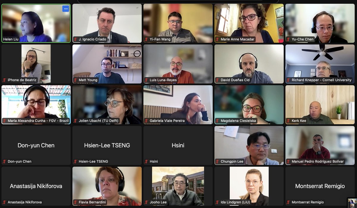 DGSociety's tweet photo. Our #DGO2024 Track Chairs are working diligently behind the scenes of 25th Annual International Conference on Digital Government Research!! https://t.co/JmTZjgZ1VD Submission is open until February 2! @jicriado @helenliu4 @IdaLindgren3 @JolienU @MarieAMacadar @MagCiesi @bialanza https://t.co/Zqn9E3CEhw
