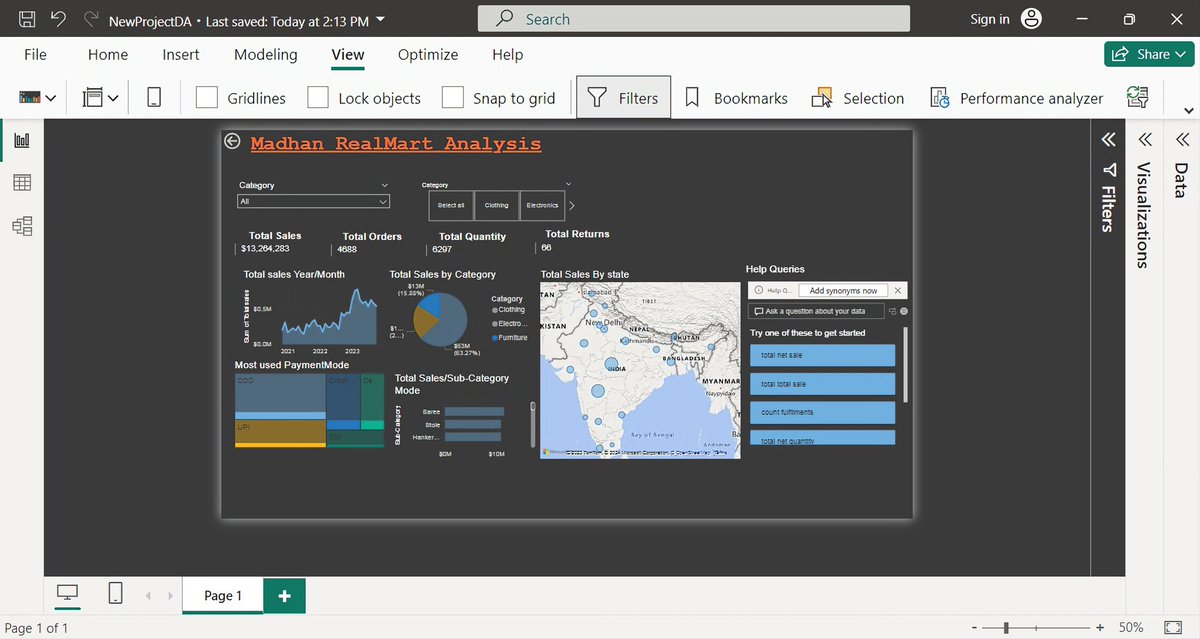 GopaladasMohan's tweet photo. "Thrilled to unveil my Power BI Data Analytics project, shaped by skills refined at the NXTWAVE workshop. Huge thanks to the NXTWAVE team for the valuable insights. Cheers to ongoing learning and impactful data discoveries! 📊🚀 #DataAnalytics #PowerBI #NXTWAVE #Gratitude" https://t.co/odJkPI2IRl