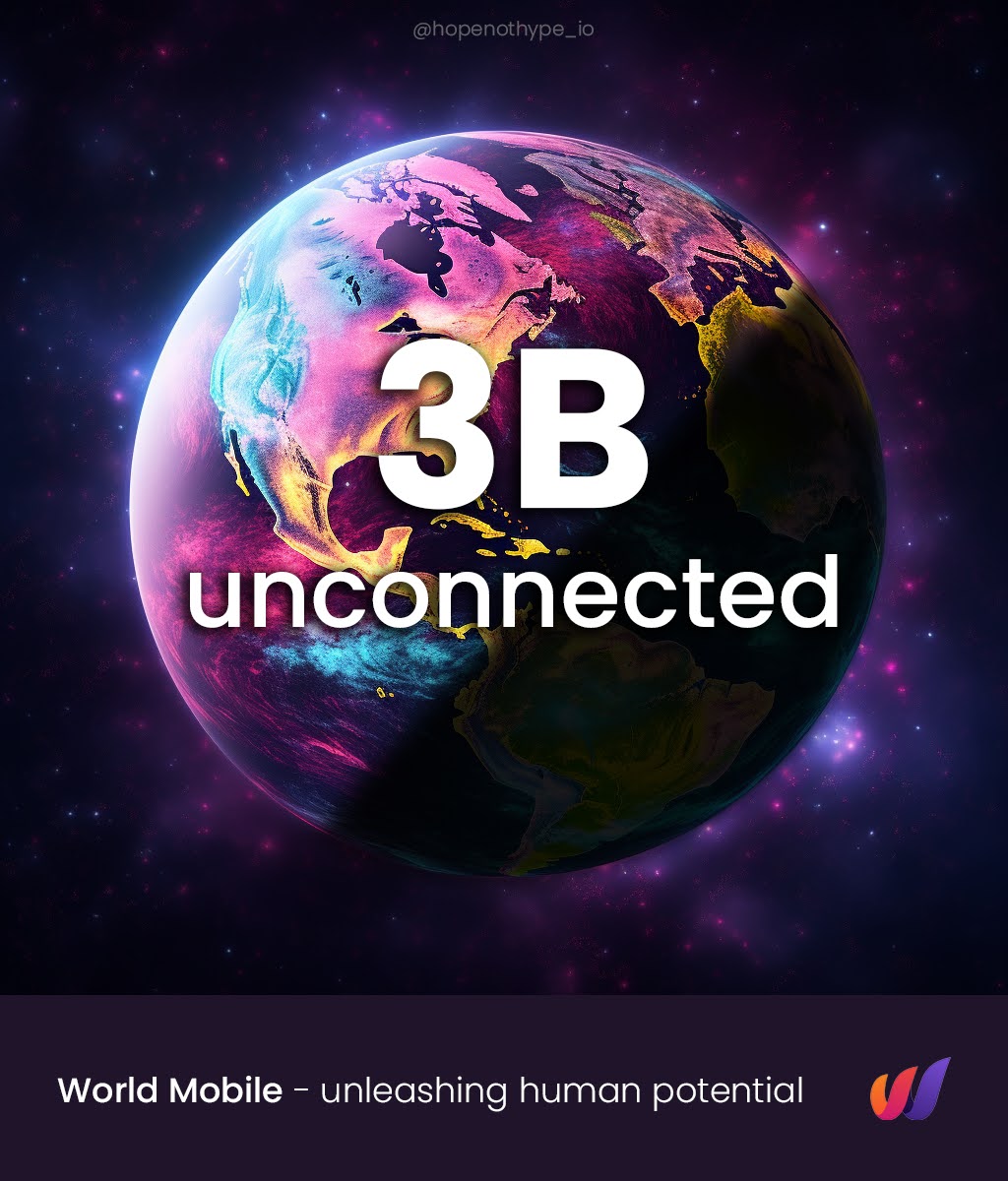 <a href="/CryptoWizardd/">WIZZ🥷 ( beware scammers )</a> #WorldMobile $WMT

Every other project is irrelevant if you don't have access to the internet!
😮And that is the case of ~3B people!