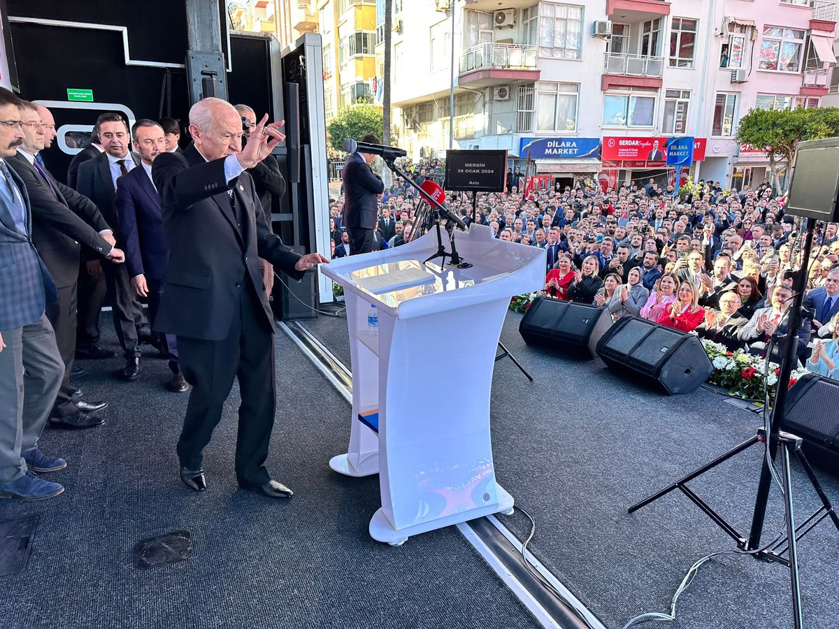TurkavGenMrk's tweet photo. Genel Başkanımız Sayın Devlet Bahçeli, ‘‘Cumhur Bizim Türkiye Hepimizin’’ Mersin Mitingi'nde Vatandaşlarımıza Hitap Ediyor. https://t.co/IVpFdx1CrR