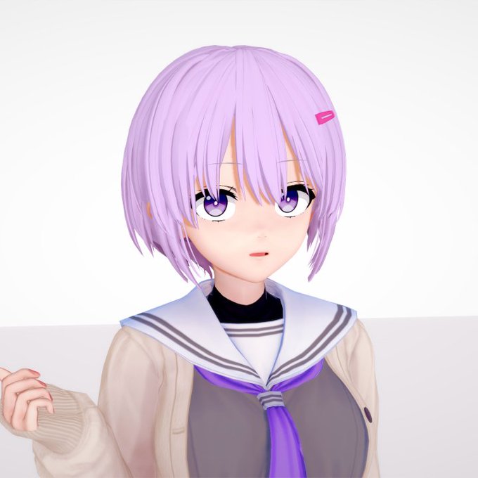 髪と体系をちょっと調整してた 