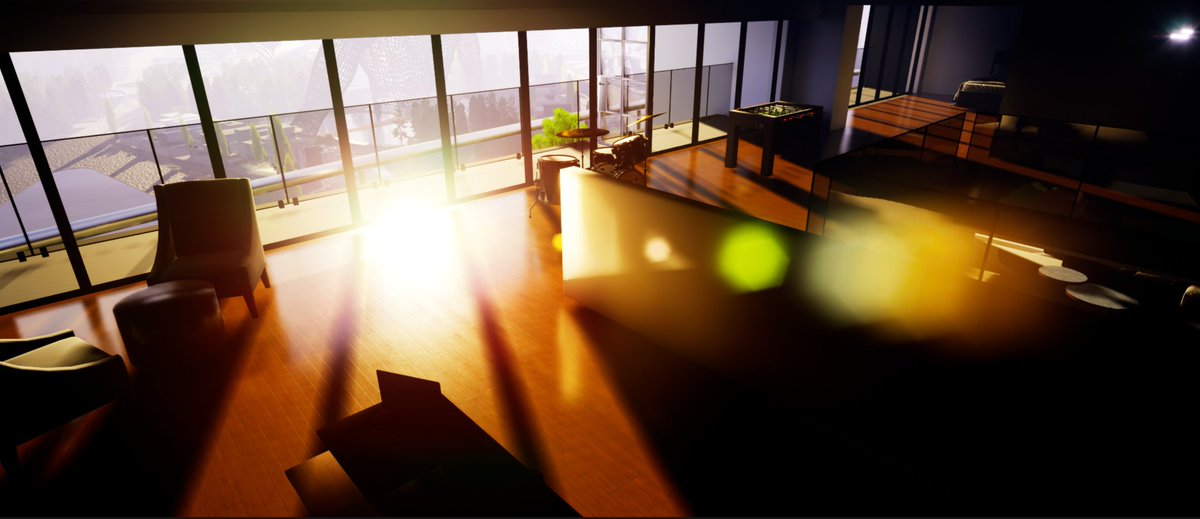thelootverse's tweet image. An inside look at one of GOE&apos;s properties at sunset. #Views #3DEnvironments #VirtualVersionOfArcadia #SunsetViews