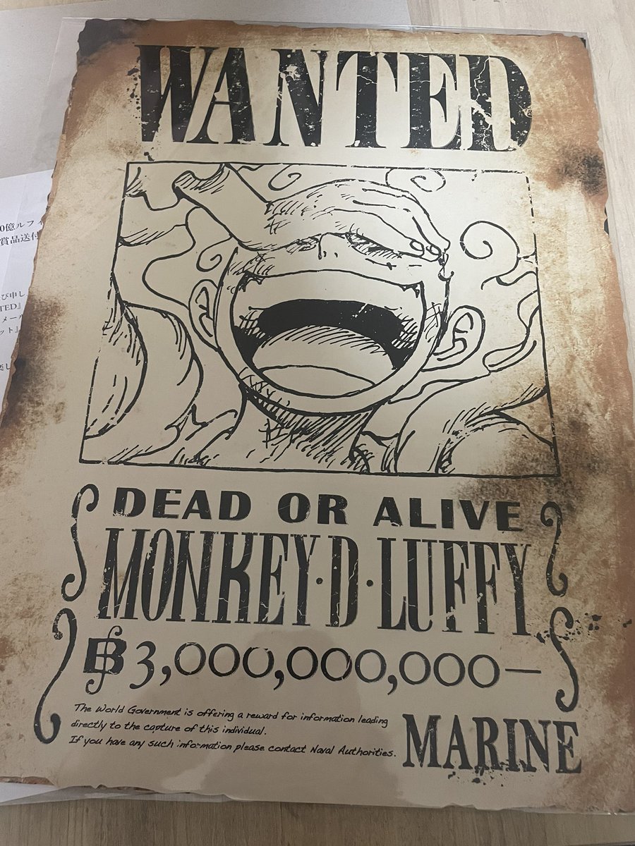 やっと届いたーー！！

 #30億ルフィWANTED