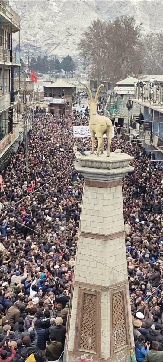 Scenes from #GilgitBaltistan as masses come out in protest over wheat subsidies and internet cuts. Chants of #GBWantAutonomy reverberate across the region's valleys
