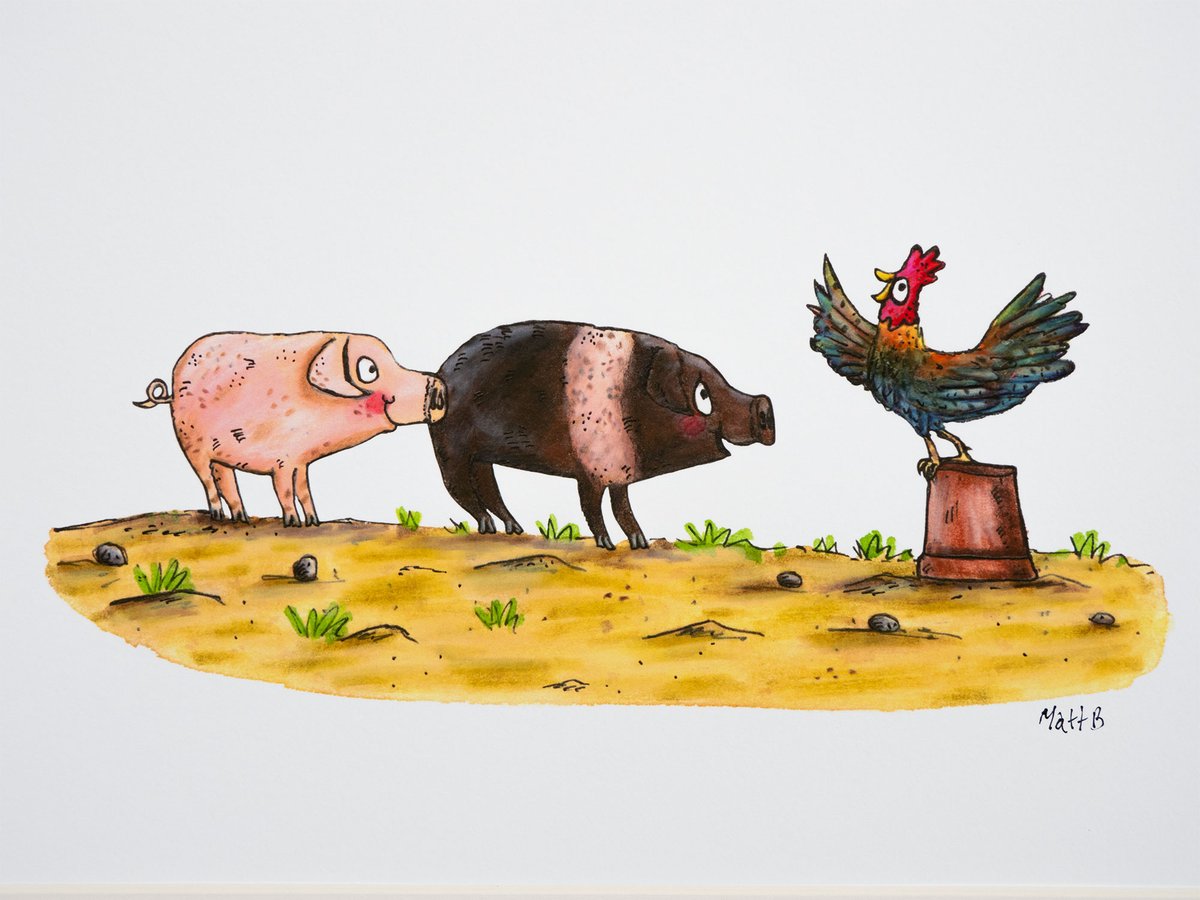 New signed artist prints added to my online store: mattbuckingham.co.uk/shop/ 
#illustration #artwork #childrensbooks #PictureBooks #childrensbookillustration #PIG #chicken #bat #bats