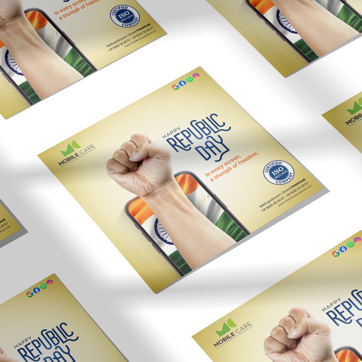 Creative Design for Mobile Care

instagram.com/dreamitouch/

#graphiccontent #GraphicDesign #dreamitouch #kerala #posterdesign #republicdayposter #creative #brand #mobile #phone #service