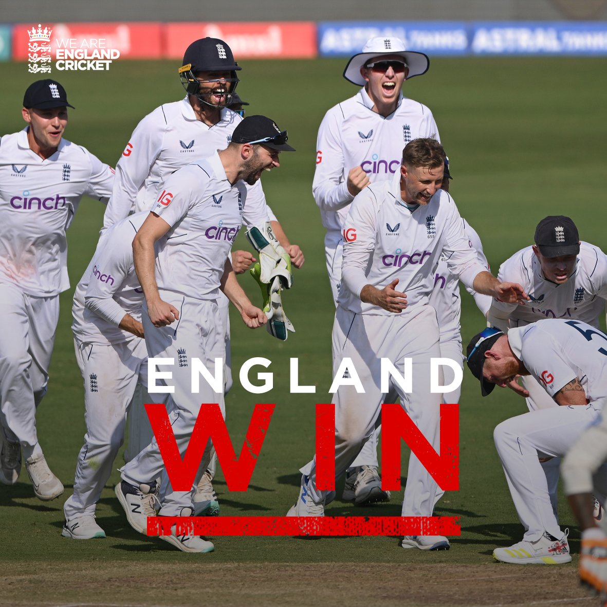 GET IN! 🦁 🏴󠁧󠁢󠁥󠁮󠁧󠁿 This team ❤️ One of our greatest ever wins 🙌 From a 190-run deficit, to victory! Match Centre: ms.spr.ly/6010ivhr0