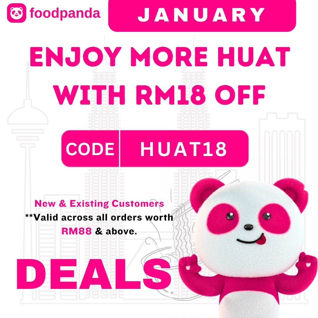 FoodPandaDeals's tweet photo. Enjoy more Huat with RM18 OFF!

code: HUAT18
More Vouchers: https://t.co/UXiqRNSOwX

#foodpandamy #foodpandavouchers #malaysia https://t.co/g9EzAEksZb