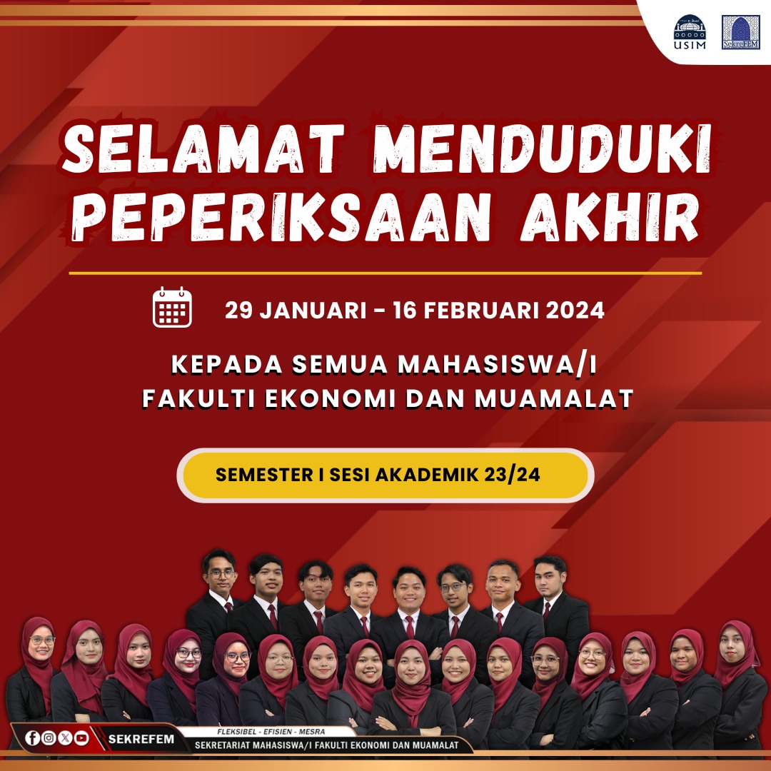 Final exam !!! Semoga maju jaya semua student #usim