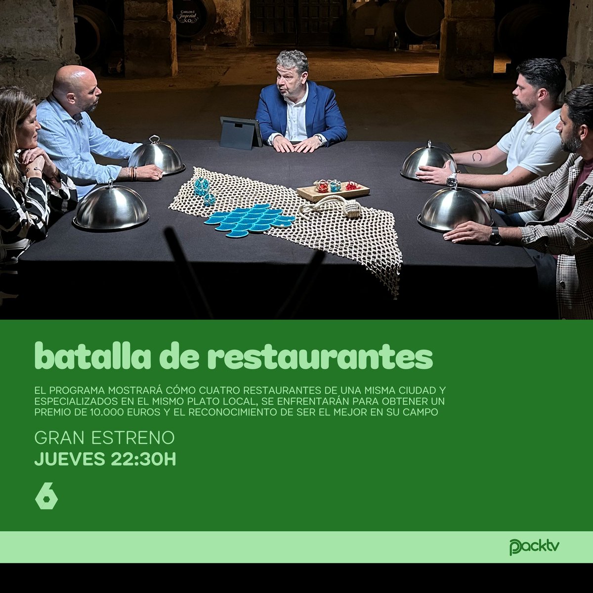 PackTV123's tweet photo. 🔴 GRAN ESTRENO | El Jueves a las 22:30h llega #BatallaDeRestaurantes a laSexta

🌟 El exitoso formato llegará por primera vez a nivel nacional con @AlbertoChicote al frente 🍽️

💥 La versión catalana 'Joc de Cartes' ganó un Premio Ondas en 2022 y a día de hoy continúa arrasando https://t.co/M01y42gp15
