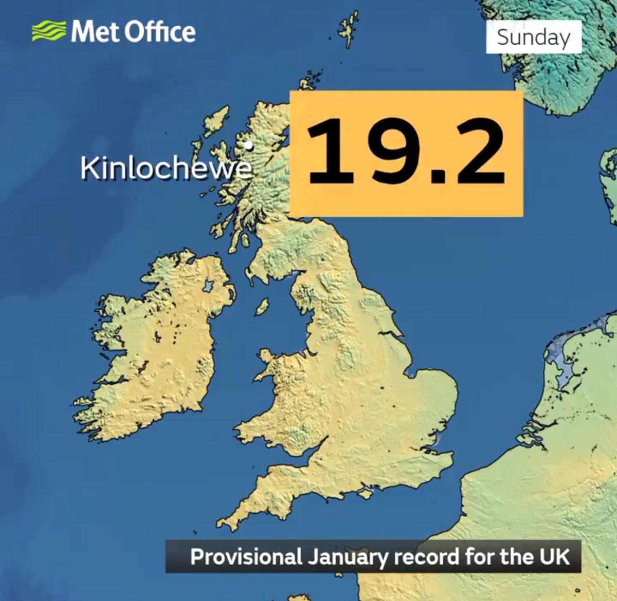 DaveThroup's tweet photo. The warmest January day on record in the UK.

Beating the previous record by almost a full degree. And it might go higher.

Ridiculous stuff, but it’s happening around the world as warming accelerates.

Big trouble ahead! https://t.co/IrHl7IVWtg