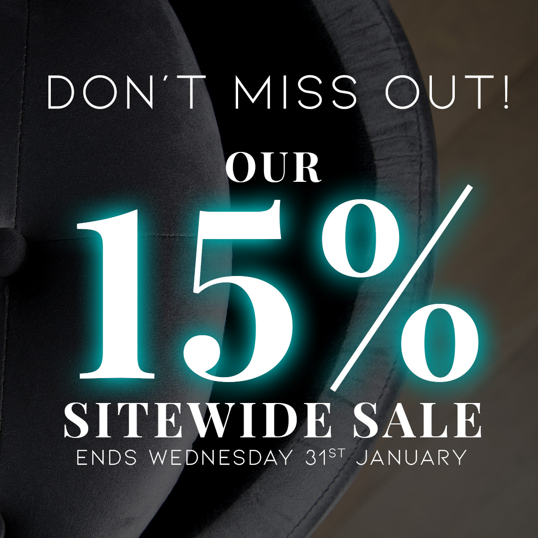 🎉 Hurry, our site-wide sale ends January 31st! Enjoy a fantastic 15% off on all items. Don't miss out on these savings!🛍️✨ bit.ly/3tGoTEq

#MyMandMHome  #SaleEndsSoon #25PercentOff #ShopNow #sitewidesale #home #homestyle #stylishhome #ukhome #londonstyle #newyorkstyle