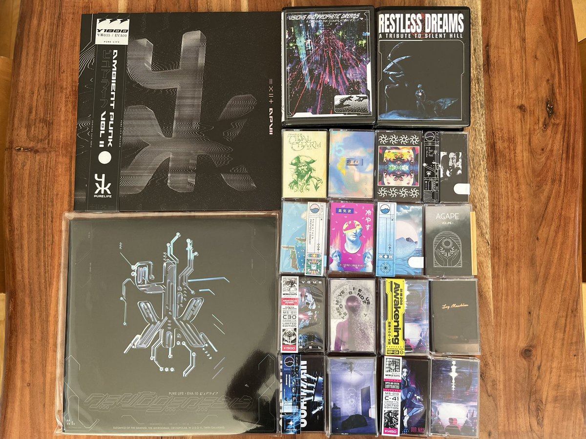 Here are all the physical copies of albums that I’ve written or have been featured on as a collaborator, a remixer, or a single track for a compilation!
(I’m missing a few!)

Just want to thank all the labels, organizers, artists, and listeners. It’s been a rewarding journey🖤