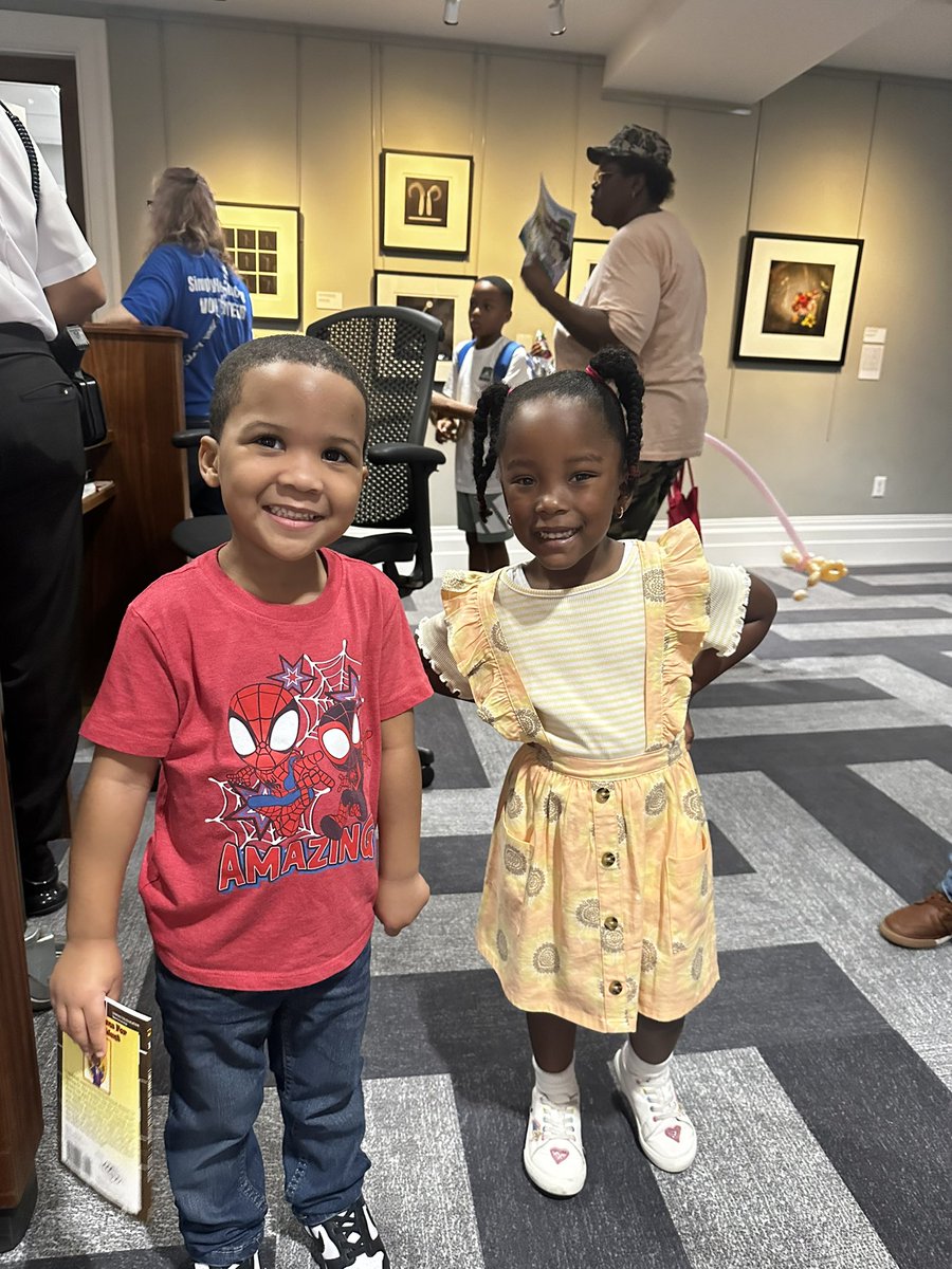 John Love Early Learning Center classmates, Caleb and Nuri enjoying <a href="/MayorDeegan/">Mayor Donna Deegan</a>’s #RiverCityReadersKickoff <a href="/DuvalSchools/">DCPS</a>
