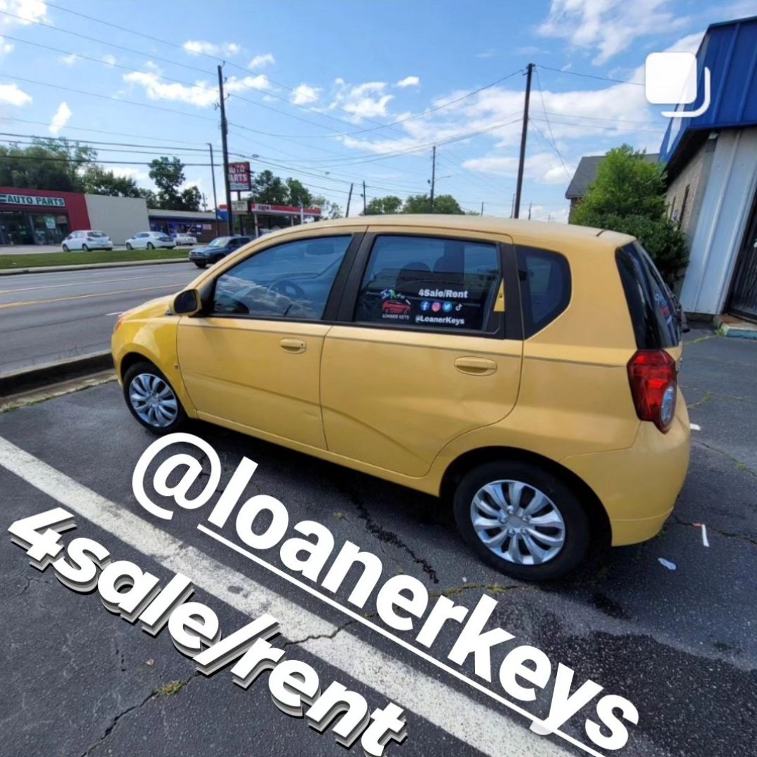 💲💥 Don't miss out on this 2009 Chevy Aveo, with great fuel efficiency. 🌟🔋
🌟🚗

#LoanerKeys #CarsforRent #CarsforSale #AffordableRide #ReliableTransportation #ChevyAveo #RentACar #TemporaryWheels #TestDrive
