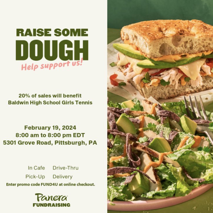 barbarajstock's tweet photo. Feb 19th support Baldwin Girls Tennis for breakfast, lunch, or dinner! https://t.co/yk4clhHHT1